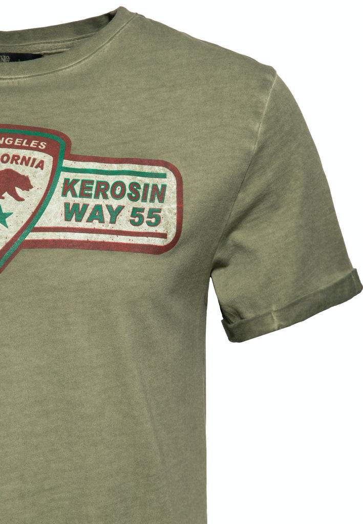 Queen Kerosin Oil Washed T-Shirt «Speedway 1955» Super Rabatt