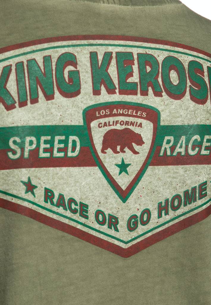 Queen Kerosin Oil Washed T-Shirt «Speedway 1955» Super Rabatt