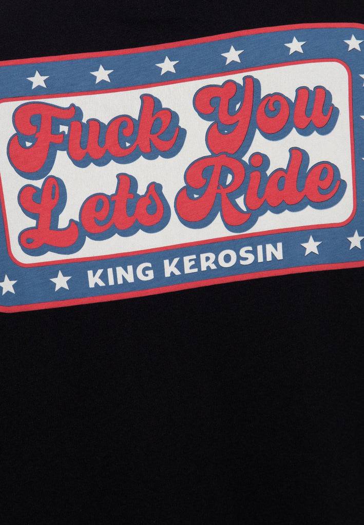 Queen Kerosin Print T-Shirt «Ride or Die» Riesige Rabatte