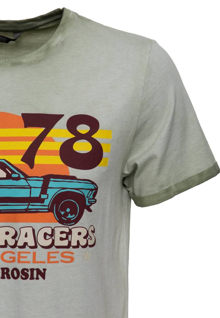 Queen Kerosin Oil Wash T-Shirt «Street Racers L.A.» Meist gekauft