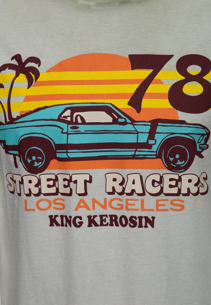 Queen Kerosin Oil Wash T-Shirt «Street Racers L.A.» Meist gekauft