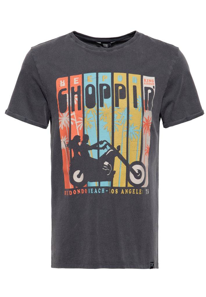 Queen Kerosin Acid Wash T-Shirt «Keep on Choppin'» Limitierter Zeitrabatt