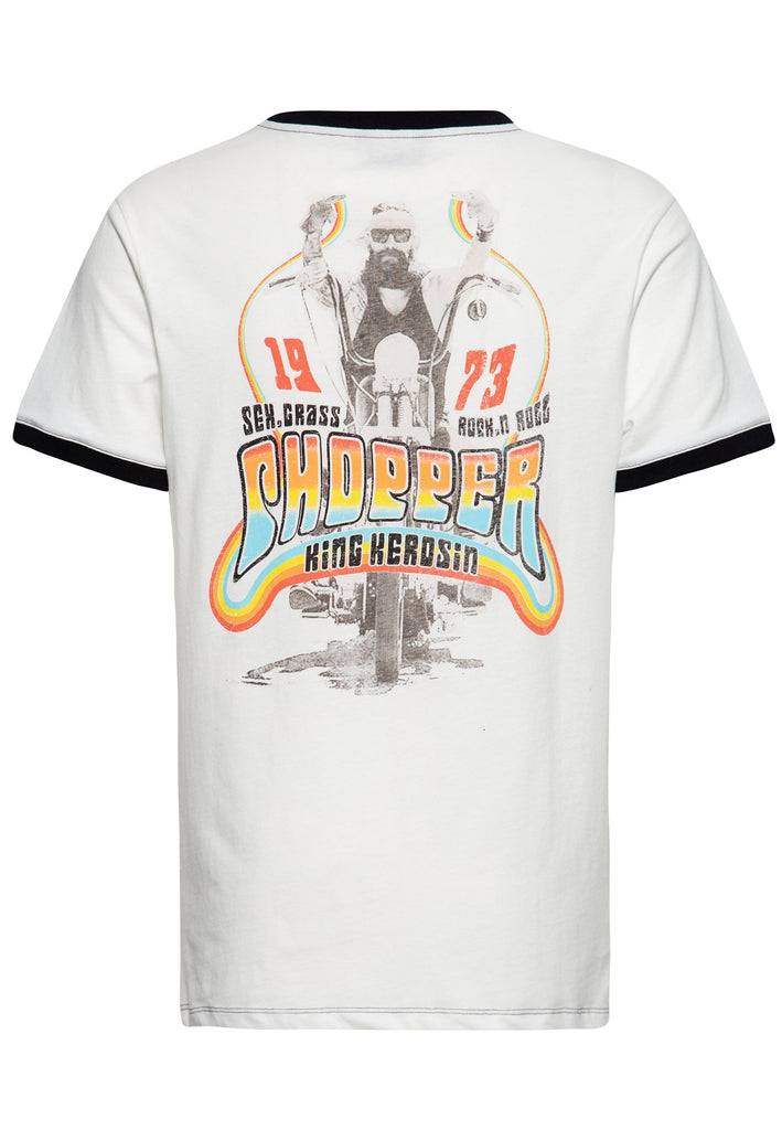 Queen Kerosin Contrast T-Shirt «Chopper» Fabrik Onlineshop