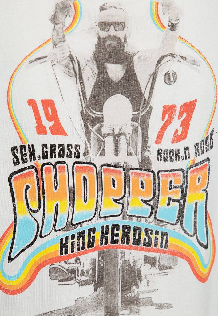 Queen Kerosin Contrast T-Shirt «Chopper» Fabrik Onlineshop