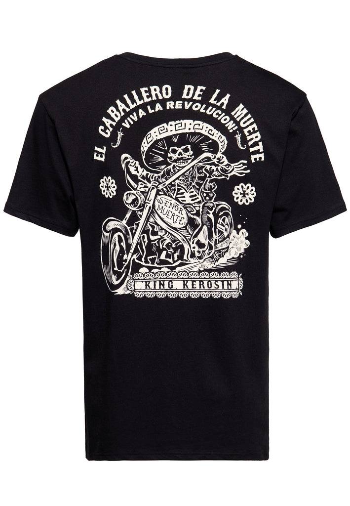Queen Kerosin Classic T-Shirt «El Caballero» Großer Ausverkauf