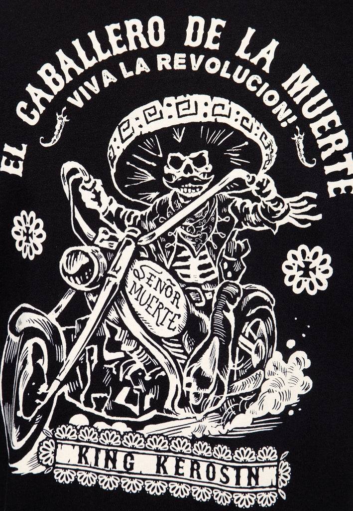 Queen Kerosin Classic T-Shirt «El Caballero» Großer Ausverkauf