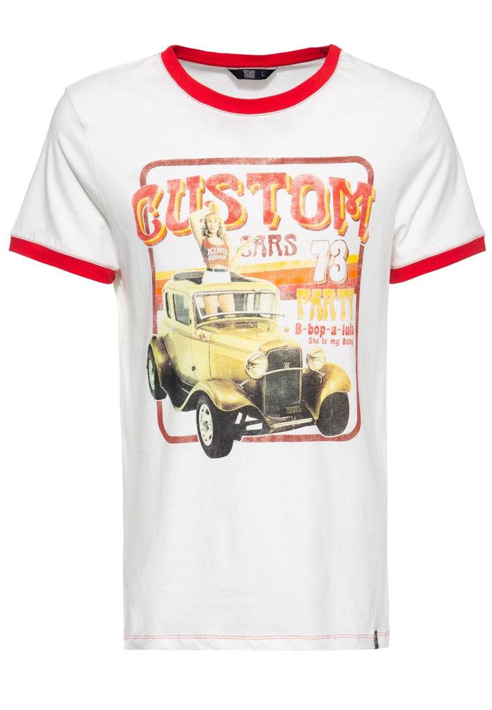 Queen Kerosin Kontrast T-Shirt «Custom 73» Flash Sale