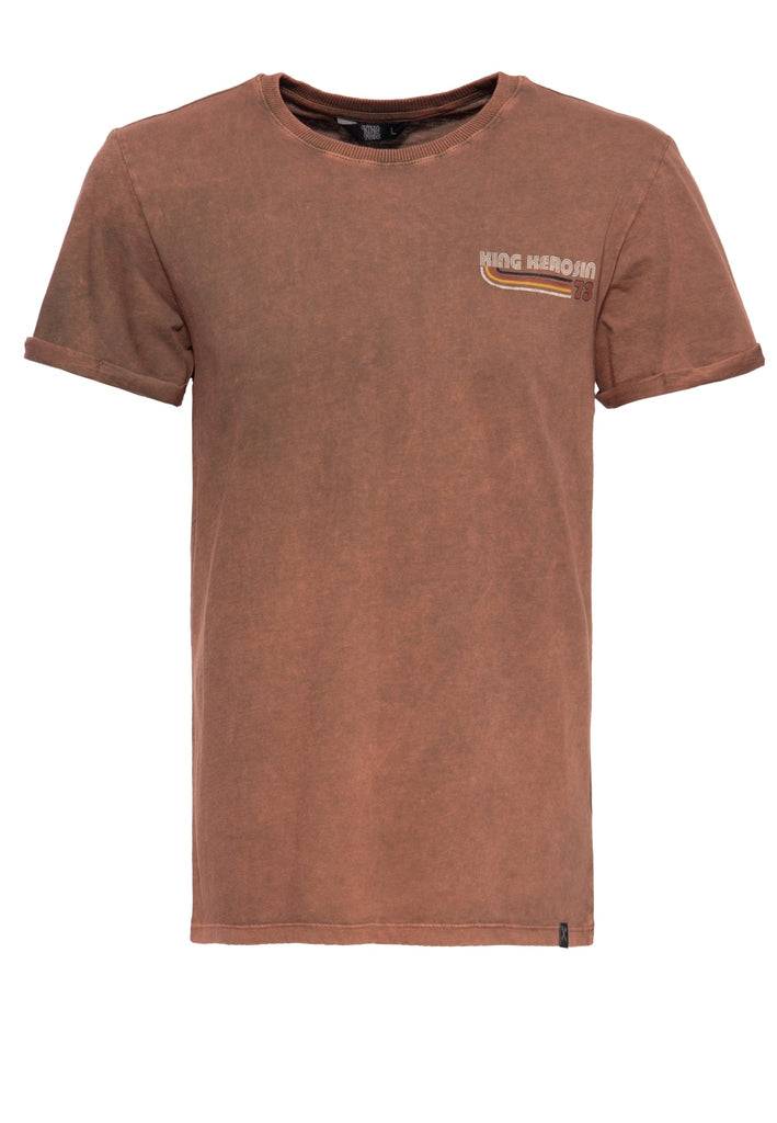 Queen Kerosin Roll-Up T-Shirt Acid Wash mit Backprint «Chopper until death» Begrenztes Angebot