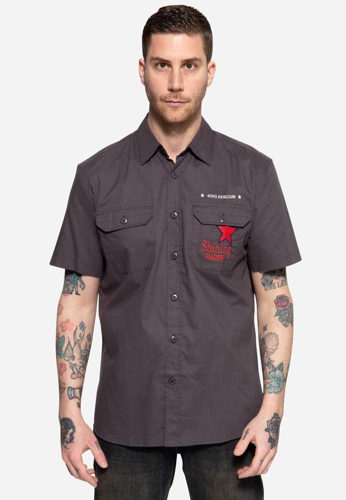 Queen Kerosin Workwear Hemd «Shining Racer» Lagerräumung