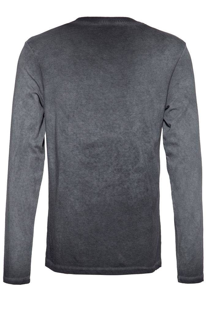 Queen Kerosin Longsleeve mit Retro-Print und Oilwash-Effekt «Velden Village 2020» Heißer Verkauf