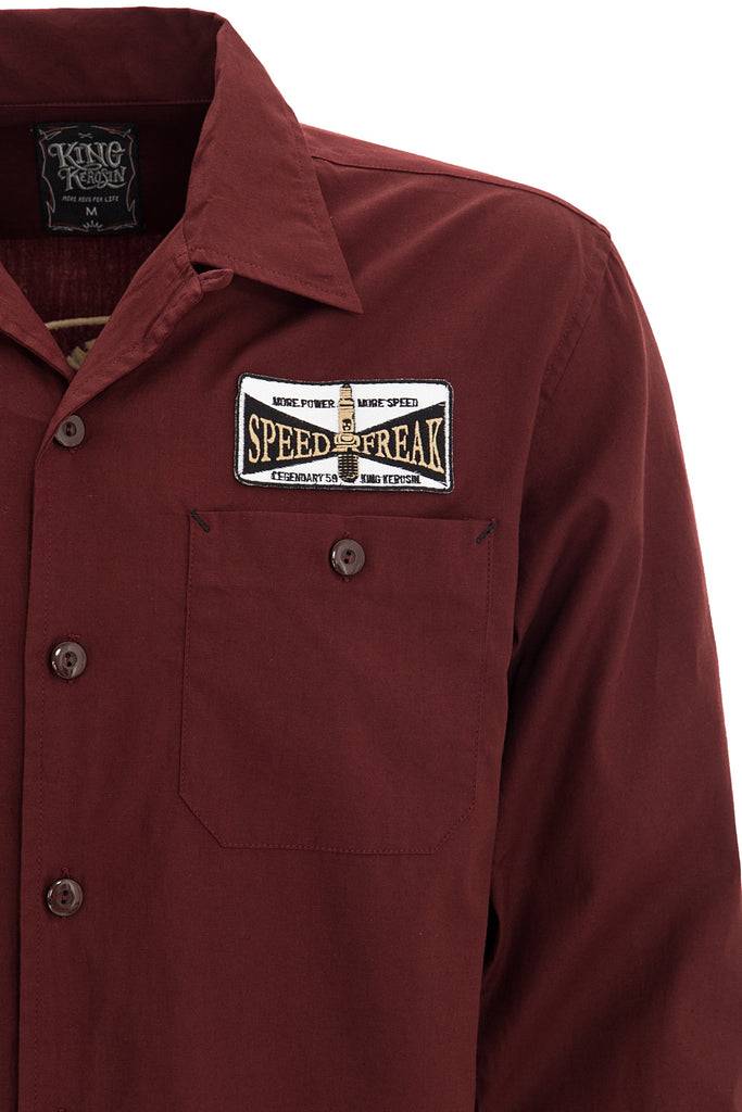 Queen Kerosin Hemd im Workwear mit Stickerei im Rücken «Ride Like Thunder» Bestseller