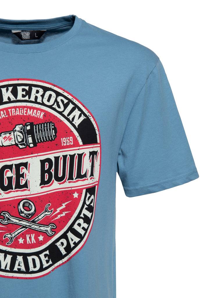 Queen Kerosin T-Shirt mit Frontprint «Garage Built» Kauf eins, bekomm eins gratis
