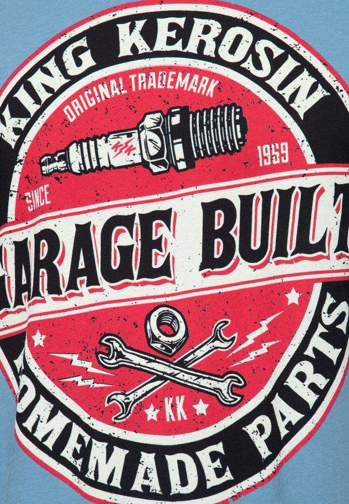 Queen Kerosin T-Shirt mit Frontprint «Garage Built» Kauf eins, bekomm eins gratis