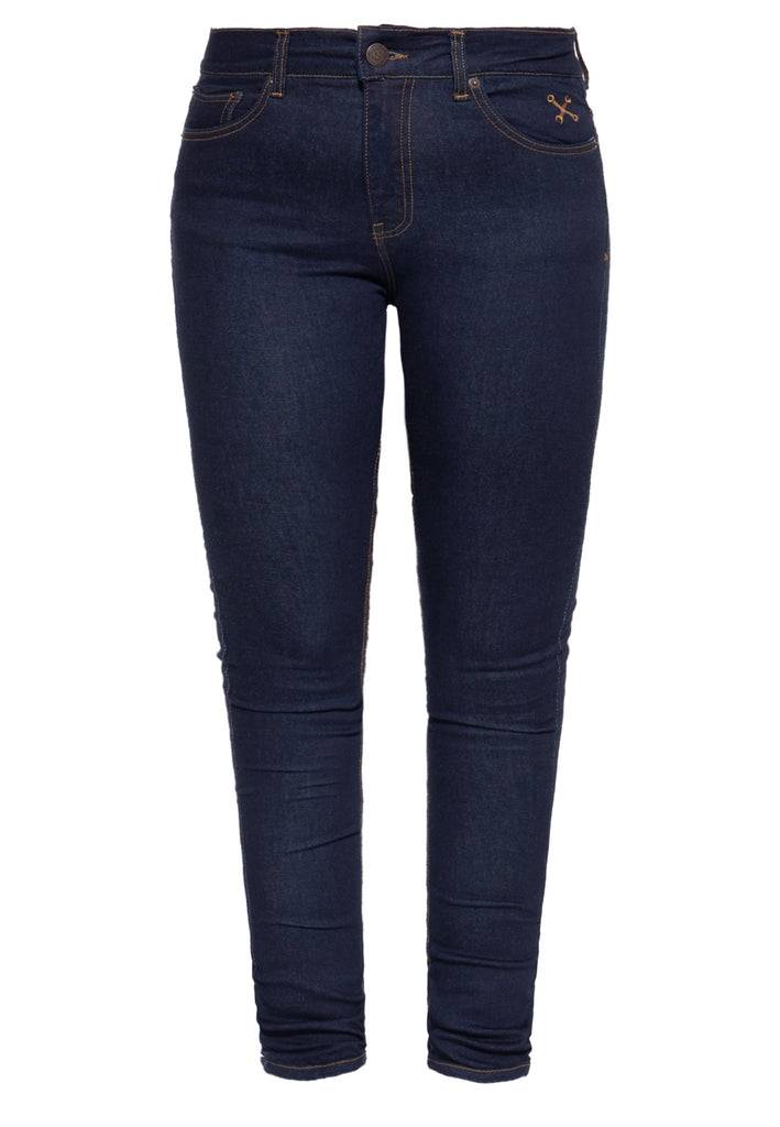 Queen Kerosin High Waist Slim Fit Jeans im 5-Pocket-Design «Betty»