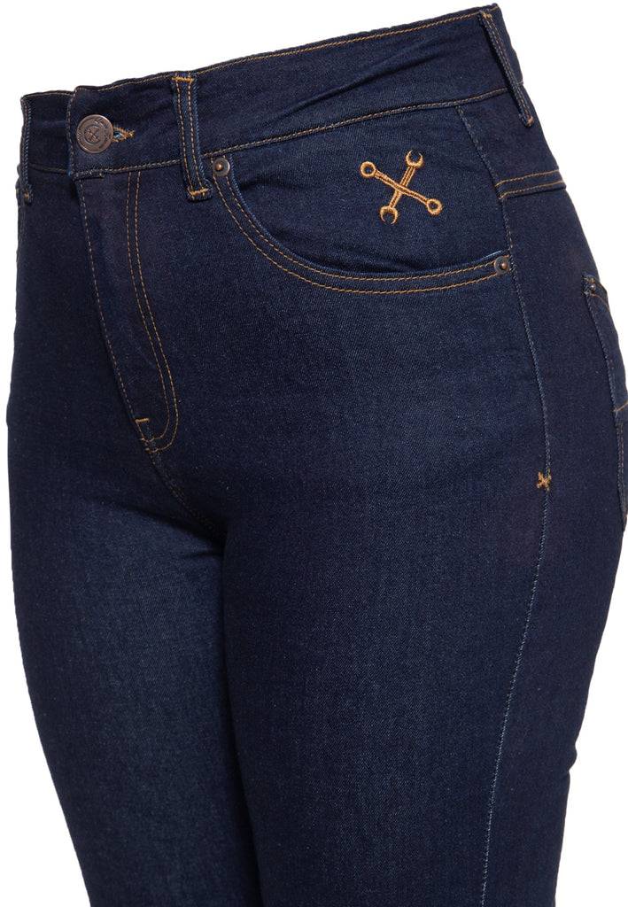 Queen Kerosin High Waist Slim Fit Jeans im 5-Pocket-Design «Betty» Letzte 2 Tage