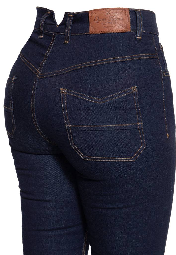 Queen Kerosin High Waist Slim Fit Jeans im 5-Pocket-Design «Betty» Letzte 2 Tage