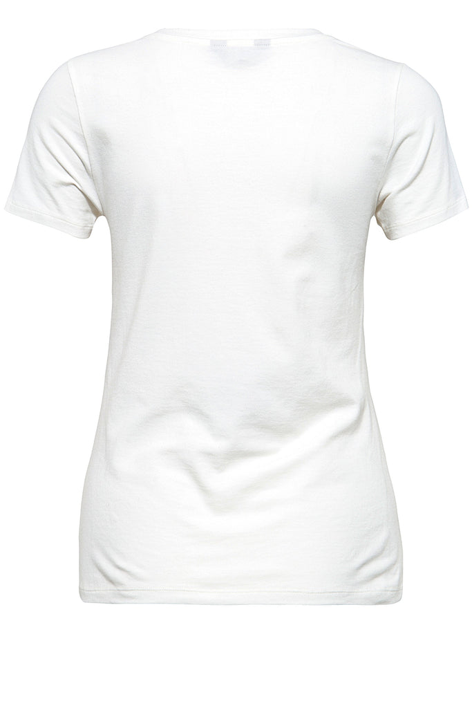 Queen Kerosin T-Shirt mit Frontprint und V-Ausschnitt «Oowwwoooo» Letzter Tag