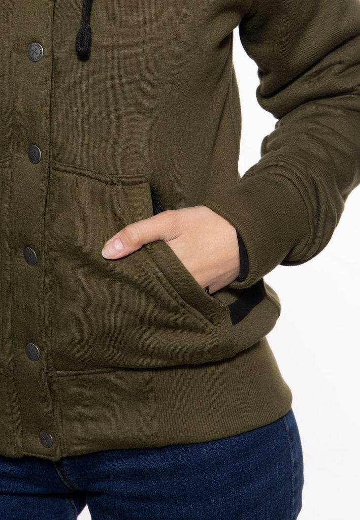 Queen Kerosin Sweatjacke mit Kapuze «No Gas No Glory» Super Rabatt
