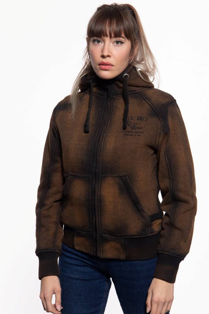 Queen Kerosin Sweatjacke «Wild Ones Ride Free» 50% Rabatt mit kostenlosem Versand