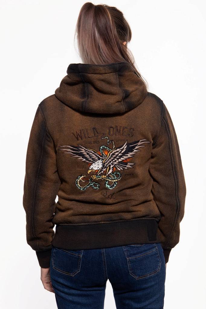 Queen Kerosin Sweatjacke «Wild Ones Ride Free» 50% Rabatt mit kostenlosem Versand