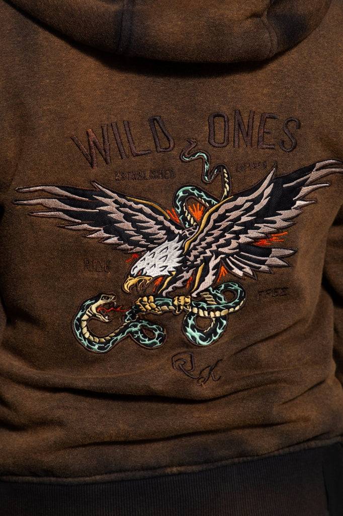 Queen Kerosin Sweatjacke «Wild Ones Ride Free» 50% Rabatt mit kostenlosem Versand