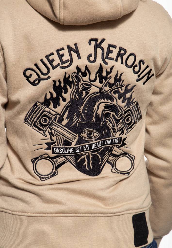 Queen Kerosin Sweatjacke mit Kapuze «My Heart On Fire» Clearance-Verkauf