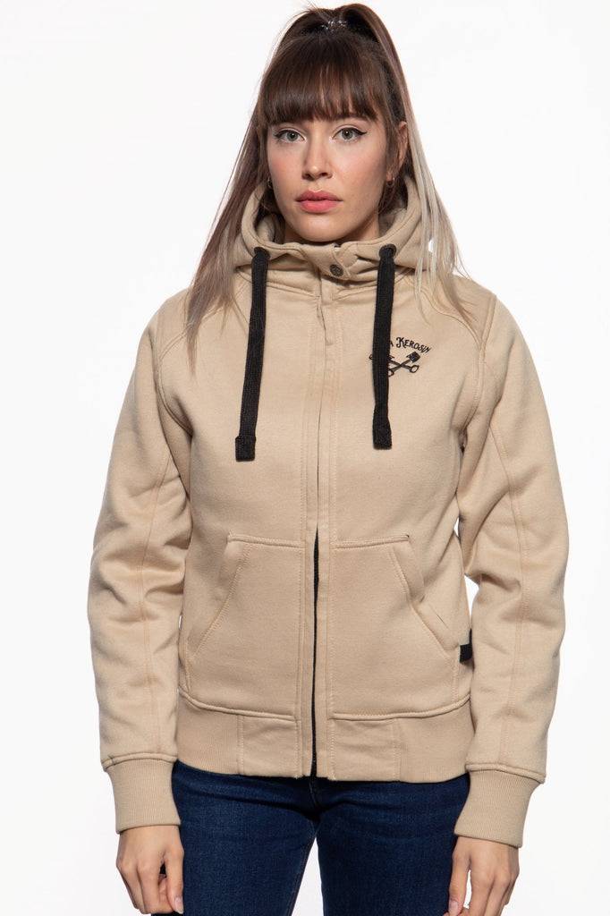 Queen Kerosin Sweatjacke mit separatem Softshell-Innenfutter «QK Heart» Kostenloser Versand international