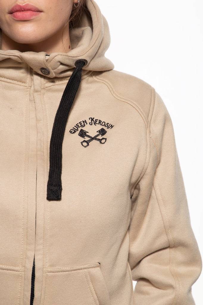 Queen Kerosin Sweatjacke mit separatem Softshell-Innenfutter «QK Heart» Kostenloser Versand international