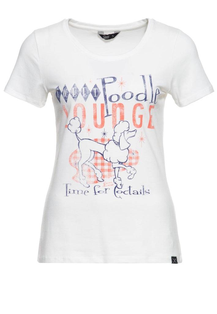 Queen Kerosin Slim Fit T-Shirt mit Frontprint «Poodle» 50% Rabatt für begrenzte Zeit