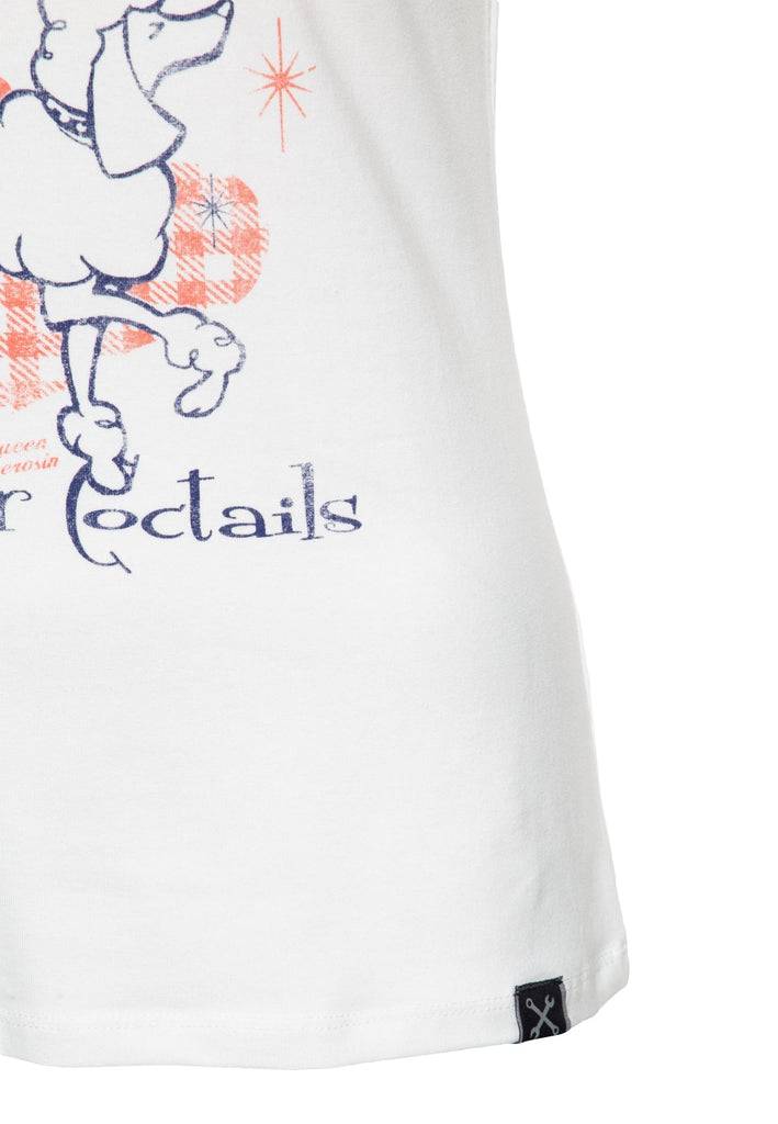 Queen Kerosin Slim Fit T-Shirt mit Frontprint «Poodle» 50% Rabatt für begrenzte Zeit