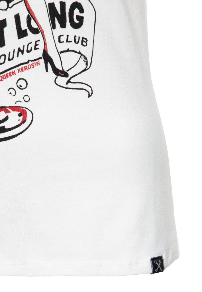 Queen Kerosin Slim Fit T-Shirt mit Retro-Print «All night long» Rabatte dieses Monats