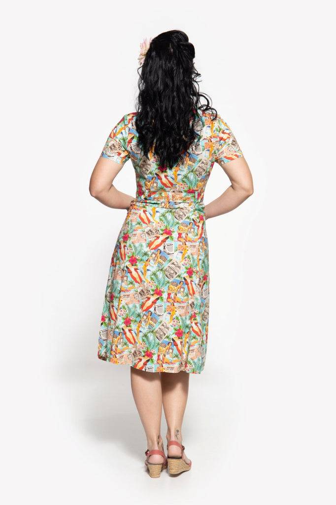 Queen Kerosin Sommerkleid mit Allover-Print im 50s-Look Blitzverkäufe