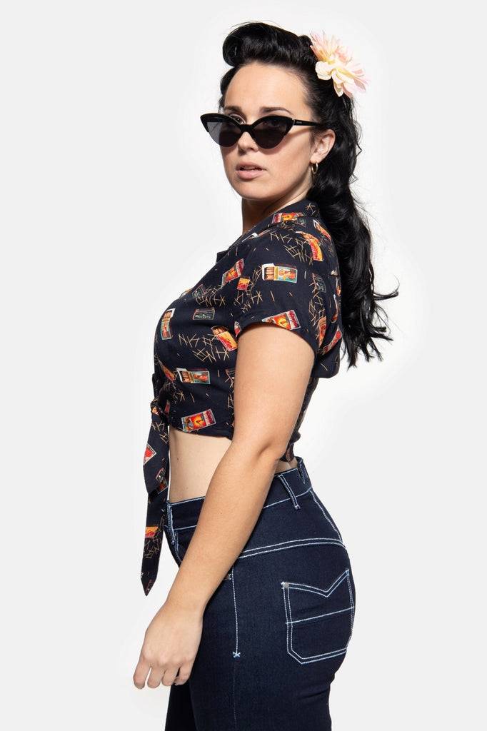 Queen Kerosin Knotenbluse Fabrik Onlineshop