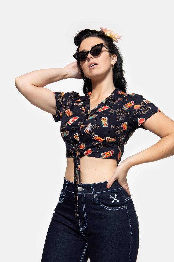 Queen Kerosin Knotenbluse Fabrik Onlineshop