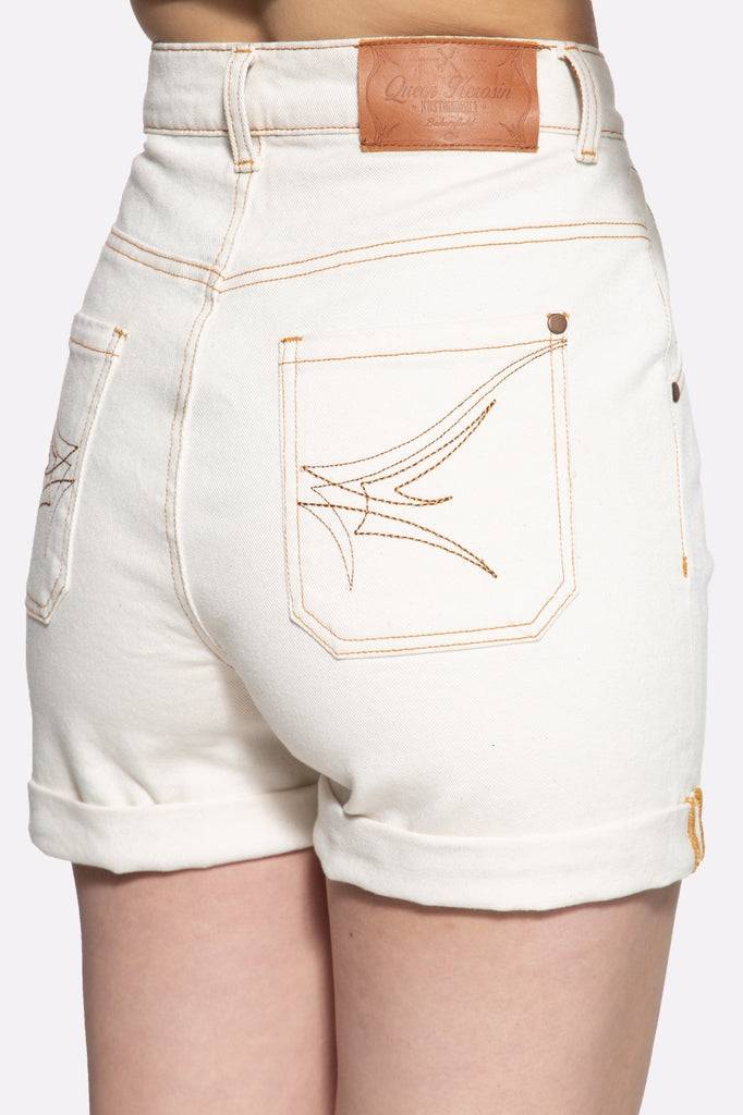 Queen Kerosin Denim Shorts Saisonschlussverkauf