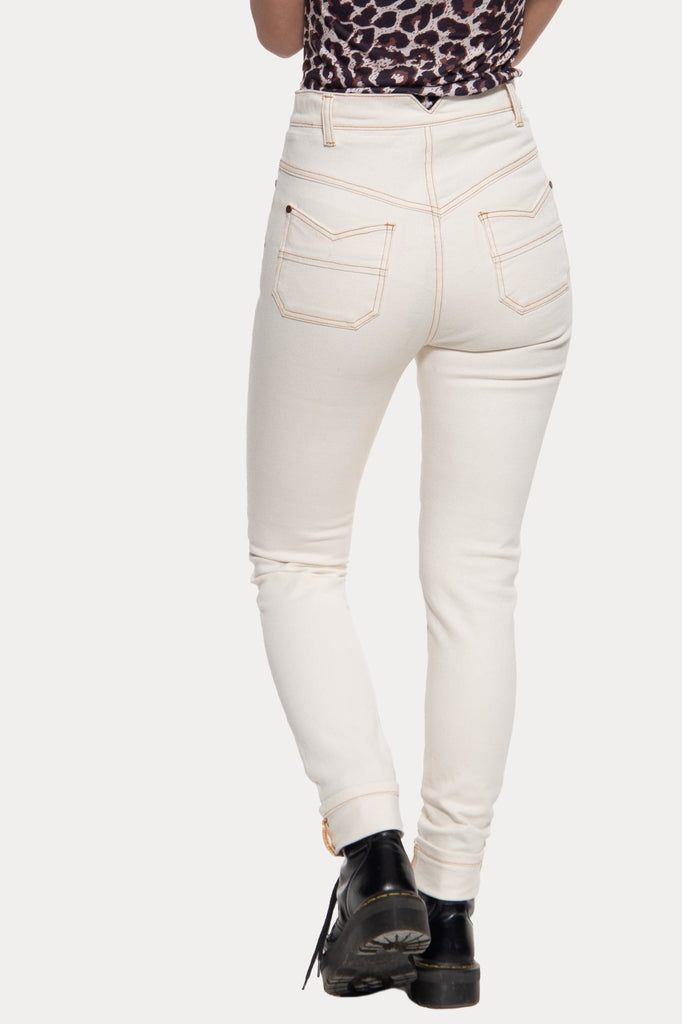 Queen Kerosin High Waist Slim Fit Jeans «Betty» Weihnachtsangebot