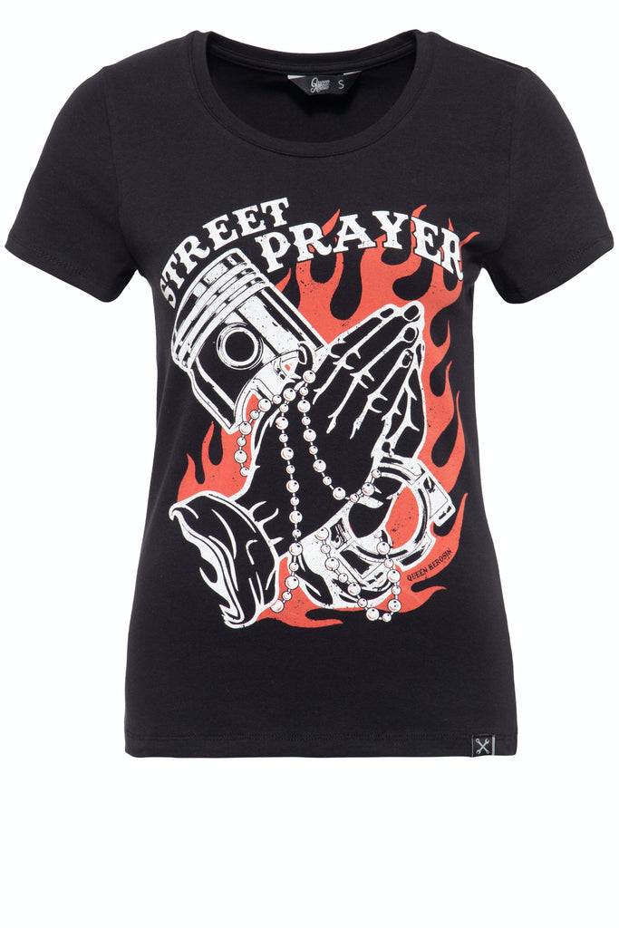 Queen Kerosin T-Shirt mit Frontprint «Street Prayer» Osterangebot