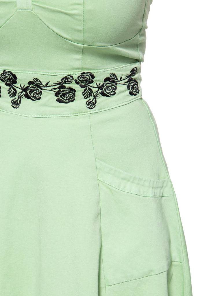 Queen Kerosin Vintage Swing-Kleid mit floraler Stickerei Heißer Verkauf