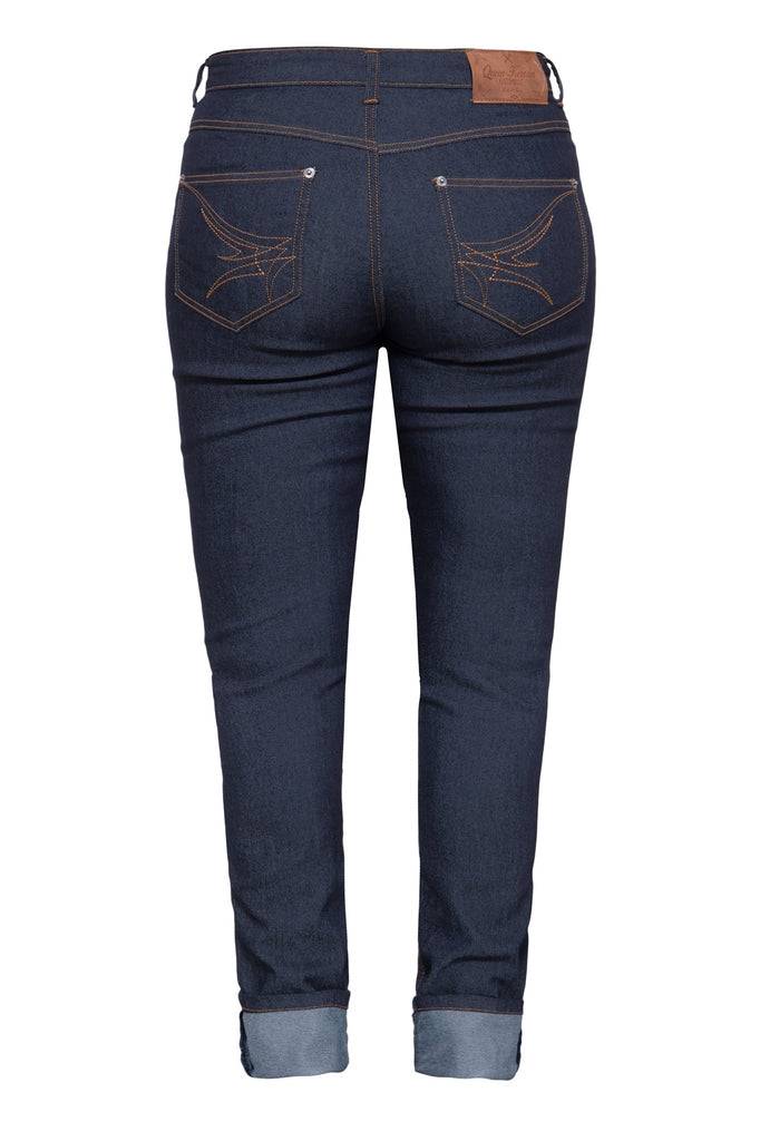 Queen Kerosin Slim Fit Jeans im 5-Pocket-Design mit bestickten Gesäßtaschen Top Angebot