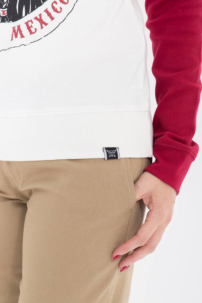 Queen Kerosin Sweater in Two-Tone Optik «Tijuana Mexico» Exklusive Angebote