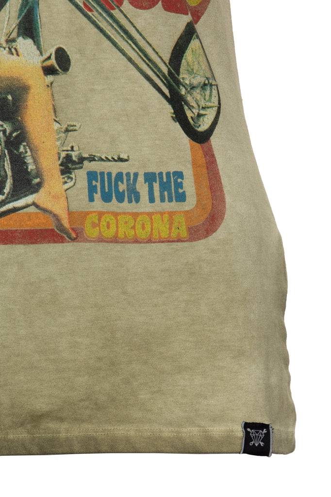 Queen Kerosin Slim Fit T-Shirt mit Retro-Print und Oilwash-Effekt «Velden Village 2020» Große Rabatte