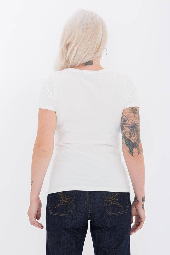 Queen Kerosin Kurzarm Shirt mit coolem Retro-Print «Flame Bar» Bestseller