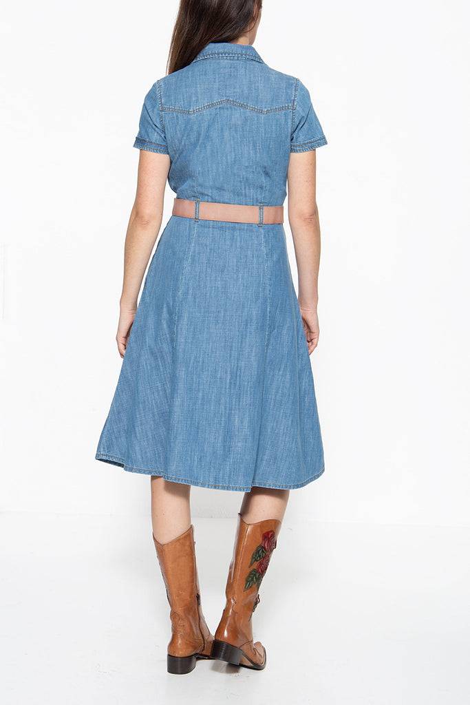 Queen Kerosin Denim Kleid im Westernlook Tägliche Deals