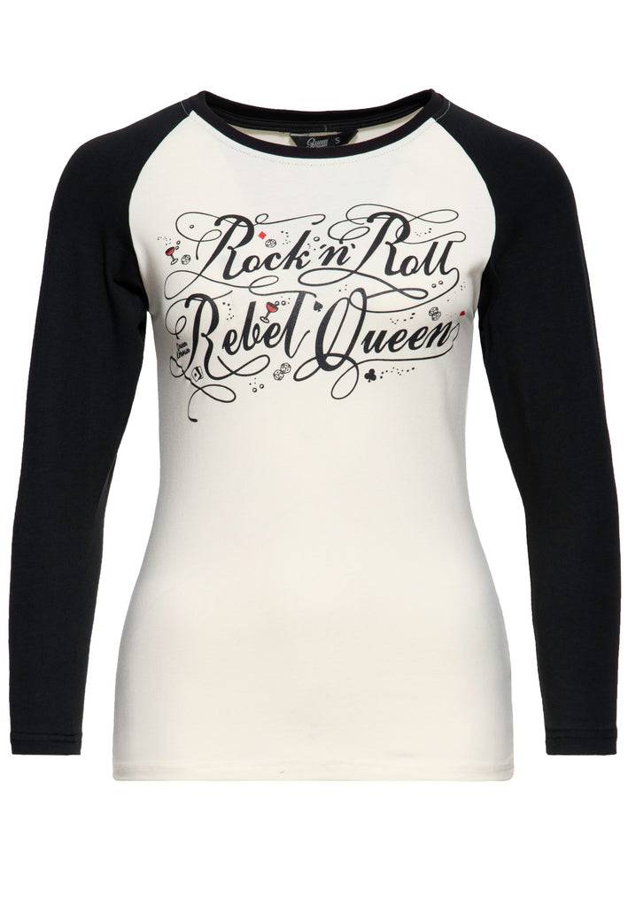 Queen Kerosin Langarmshirt «Rock'n' Roll Rebel Queen» Wochenangebot