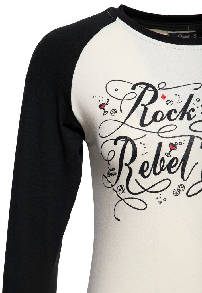 Queen Kerosin Langarmshirt «Rock'n' Roll Rebel Queen» Wochenangebot