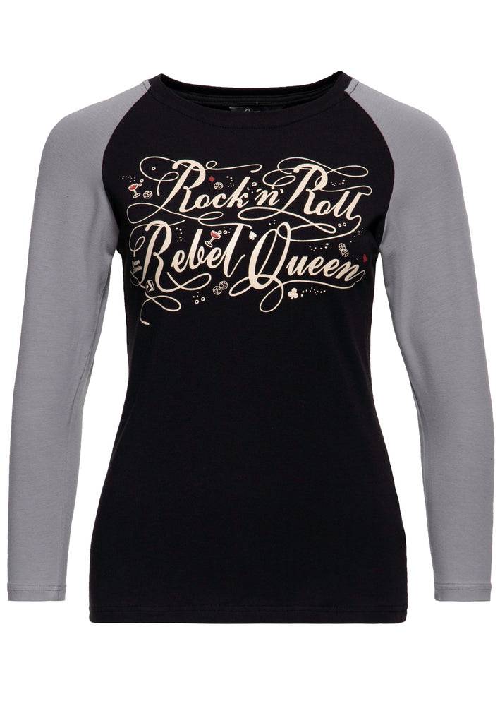 Queen Kerosin Langarmshirt «Rock'n' Roll Rebel Queen» Wochenangebot