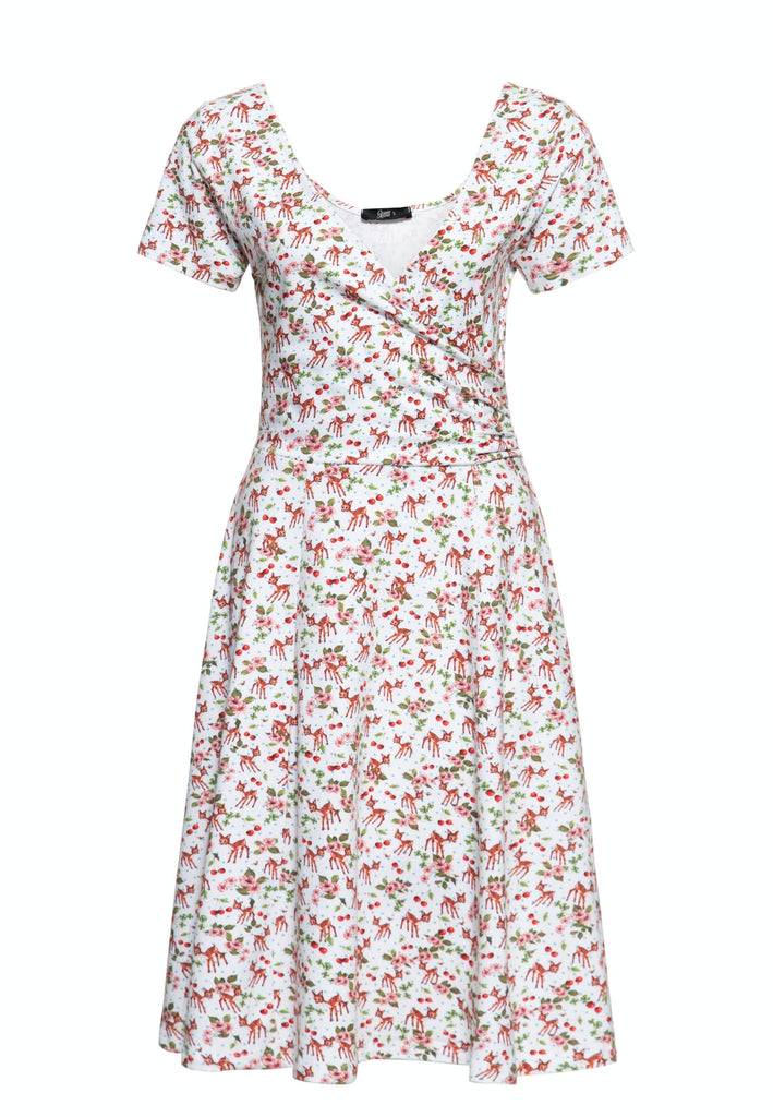 Queen Kerosin Swing Kleid in Wickel-Optik Im Verkauf