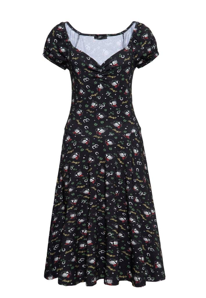 Queen Kerosin Allover-Print Swingkleid «Howdy»