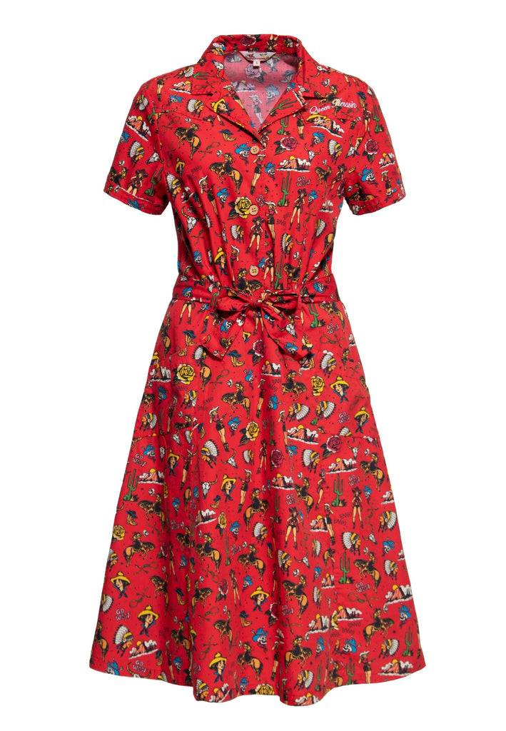 Queen Kerosin Swingkleid «Western Oldschool» Verkauf