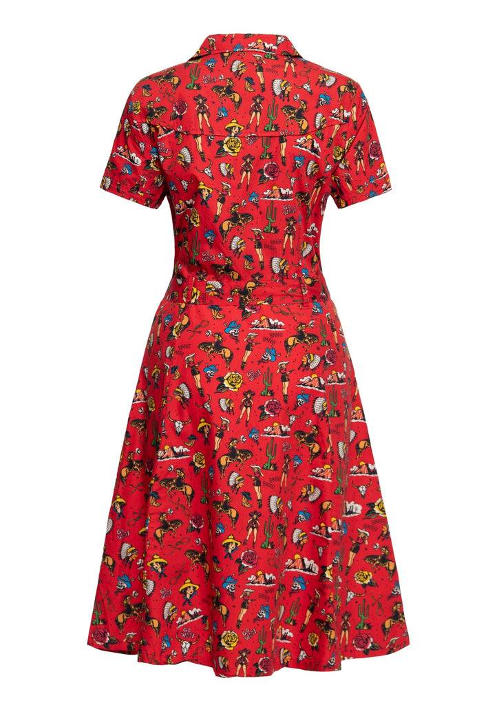 Queen Kerosin Swingkleid «Western Oldschool» Verkauf